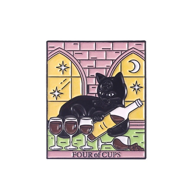 Thumbnail: Black Cat Tarot Cards Lapel Pin