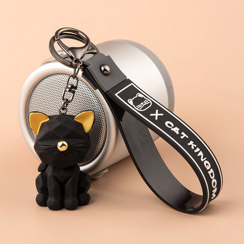 Thumbnail: Geometric Cat Keychain