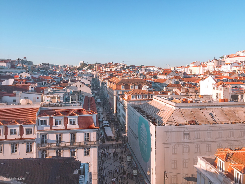 Aerial view of the Rua Augusta shopping street