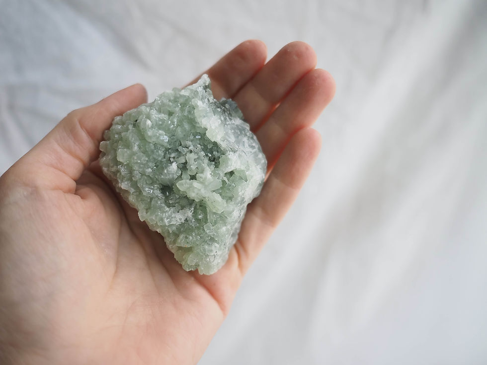 Miniatura: Drusa de Prehnite