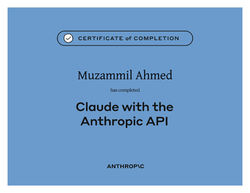 Certificate of completion from Anthropic