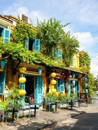 Colorful buildings in Hoi An, Vietnam