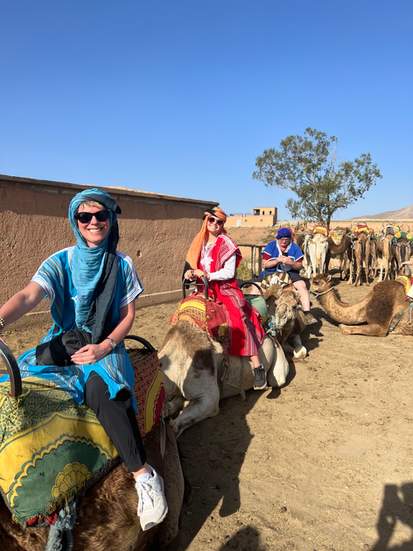 Camel ride through the Sahara desert near Marrakech