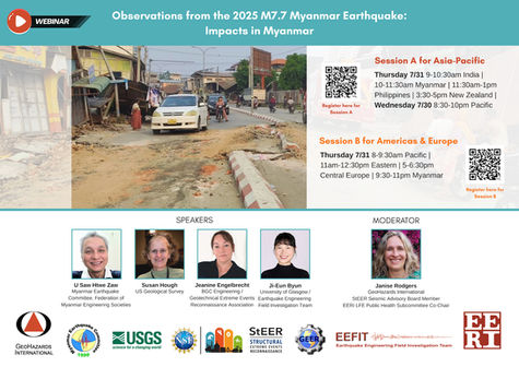 You’re Invited! Webinars on Observations from the 2025 M7.7 Myanmar Earthquake