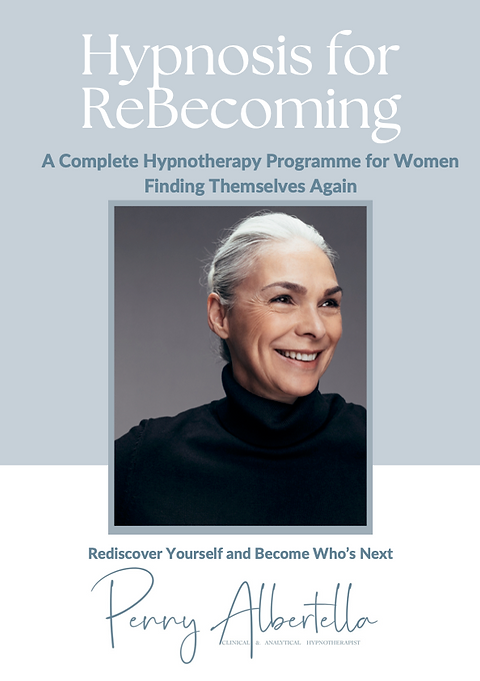 Hypnothrapy for women: ReBecoming programme cover wt Penny Albertela