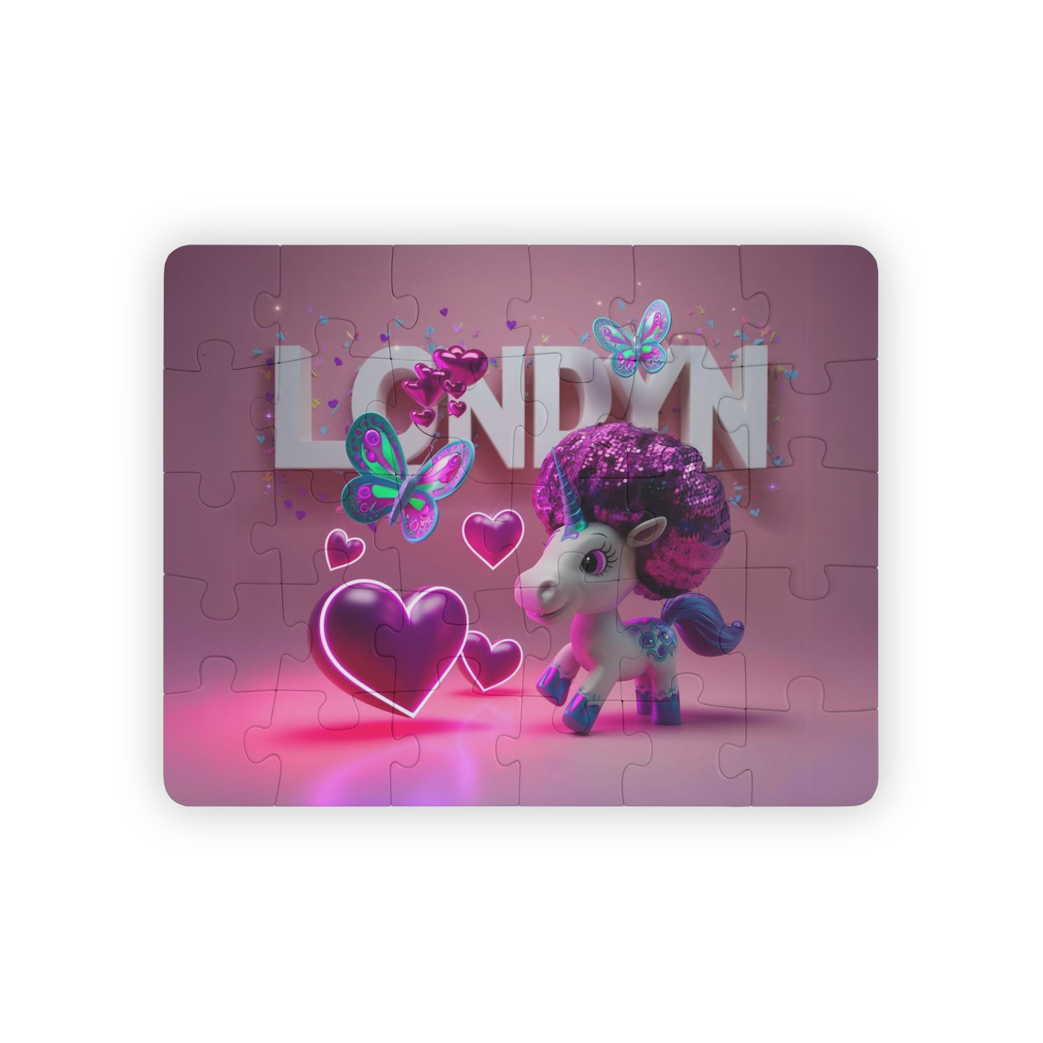 Kids' 30Piece Name Puzzle Londyn with Unicorn