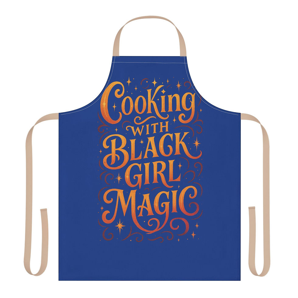 Thumbnail: Cooking with Black Girl Magic Apron in Blue