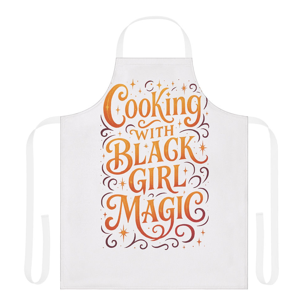 Thumbnail: Cooking with Black Girl Magic Apron in White