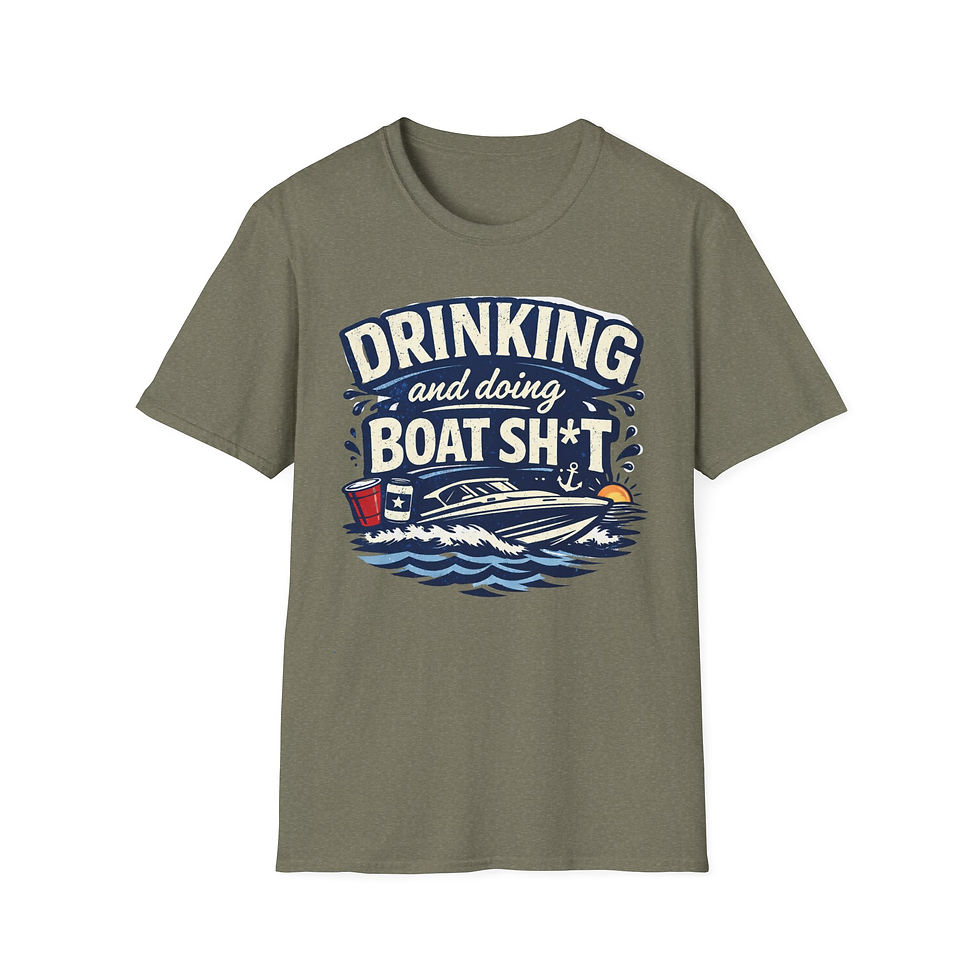 Thumbnail: Drinking and Doing Boat Sh*t Graphic Funny Boating Tee