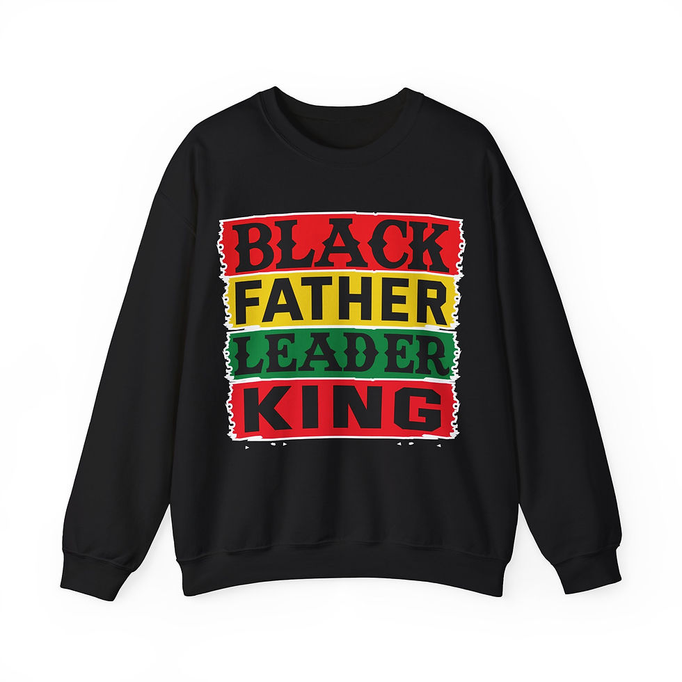 Thumbnail: BLACK FATHER LEADER KING Crewneck Sweatshirt