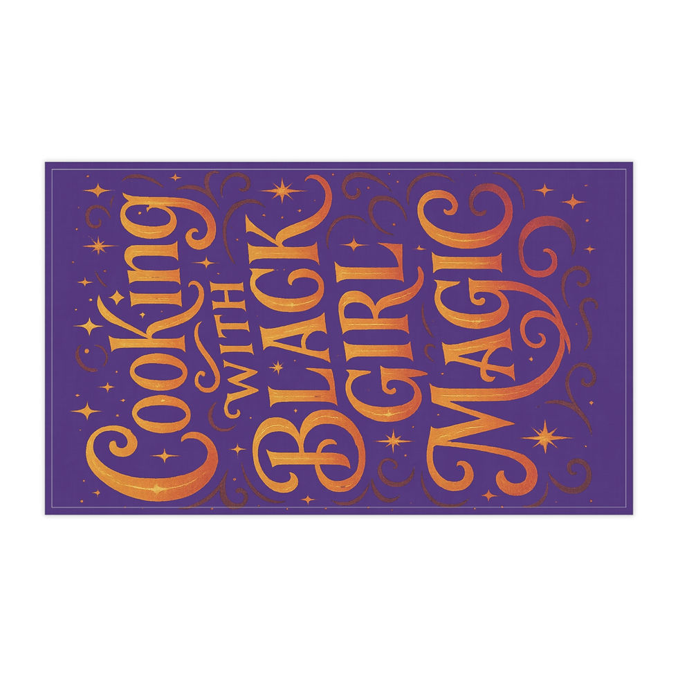 Thumbnail: Cooking With Black Girl Magic Tea Towel in Purple