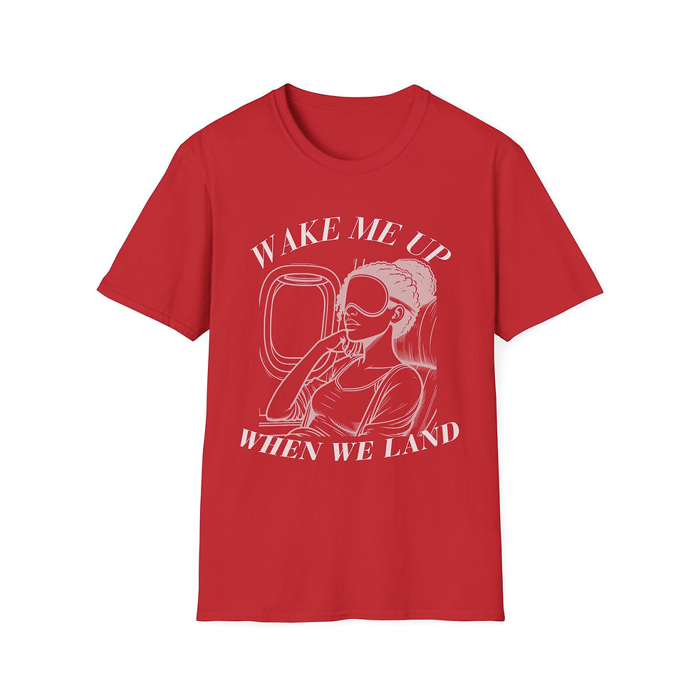 Thumbnail: Wake Me Up When We Land Traveler's Funny T-Shirt
