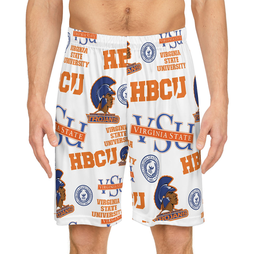 Thumbnail: Virginia State U VSU Trojans HBCU Basketball Shorts 