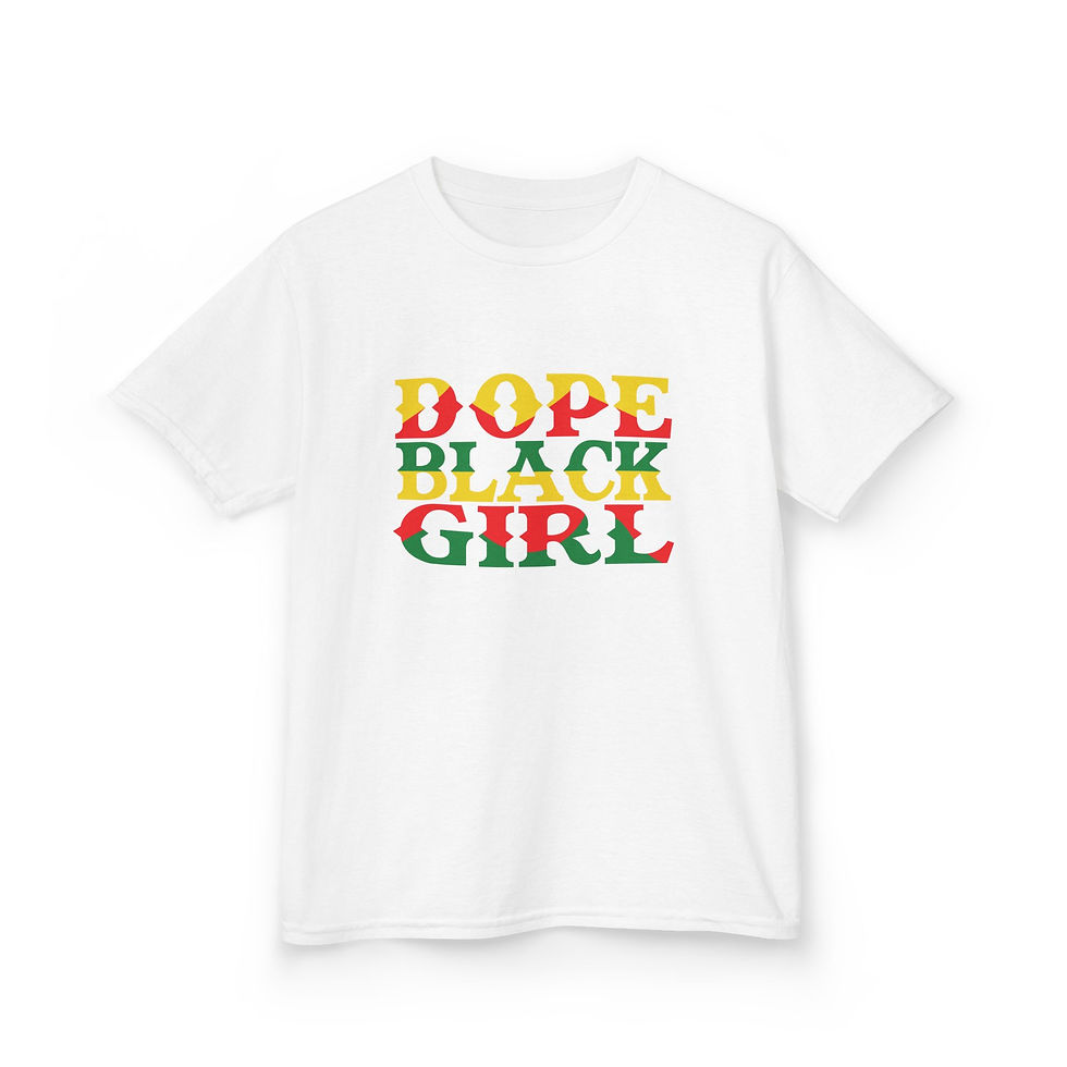 Thumbnail: Dope Black Girl Kids Heavy Cotton Tee