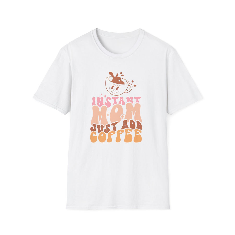 Thumbnail: Instant Mom Just Add Coffee Unisex Softstyle T-Shirt