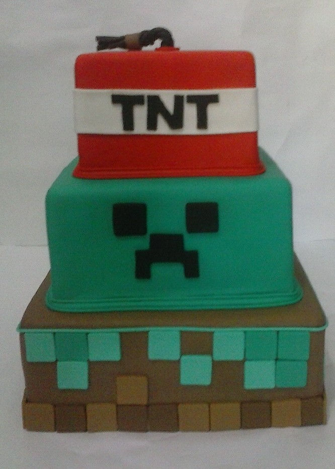 Miniatura: Bolo Cenográfico (Fake) Minecraft
