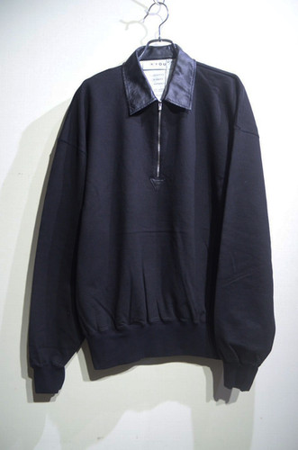 KYOU（キョウ）brothers レザースウェット KYOU Leather Collar Heavy Weight Sweat BROTHERS キョウ レザー