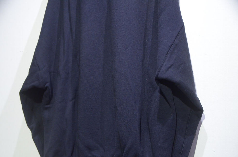 サムネイル： KYOU Leather Collar Supima Cotton "BROTHERS" BLK キョウ レザーカラー スウェット シャツ