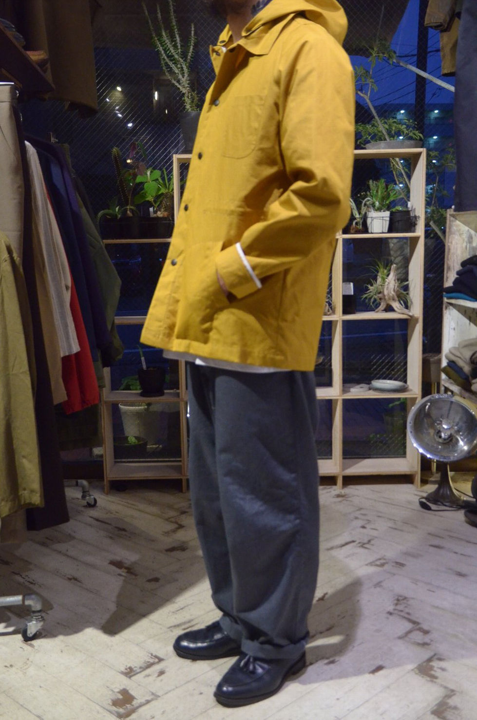 サムネイル： BEE Outerwear Cotton Short Trench Jacket YLW Made in UK ビーアウターウェア ショートトレンチジャケット