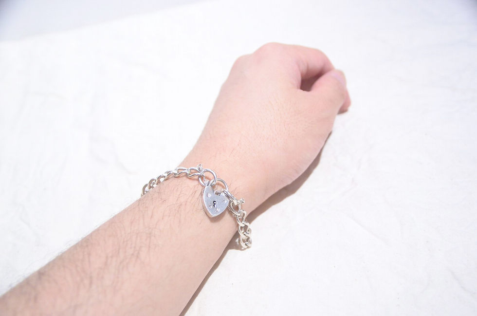 British Vintage Silver Charm Bracelet Made in UK