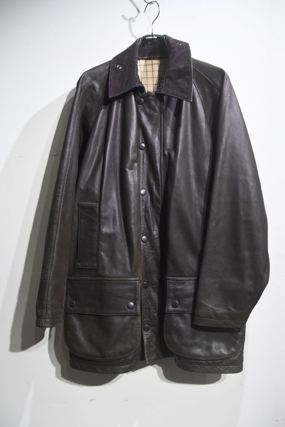 02s Vintage Barbour Beaufort Leather Jacket BRW ヴィンテージ バブアー ビューフォート レザージャケット