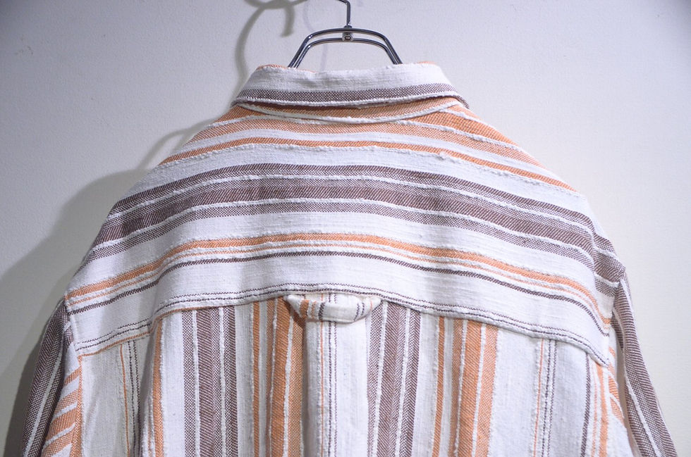 サムネイル： aoi project Organic Cotton stripe Shirt Made in Norway アオイプロジェクト オーガニックコットン シャツ