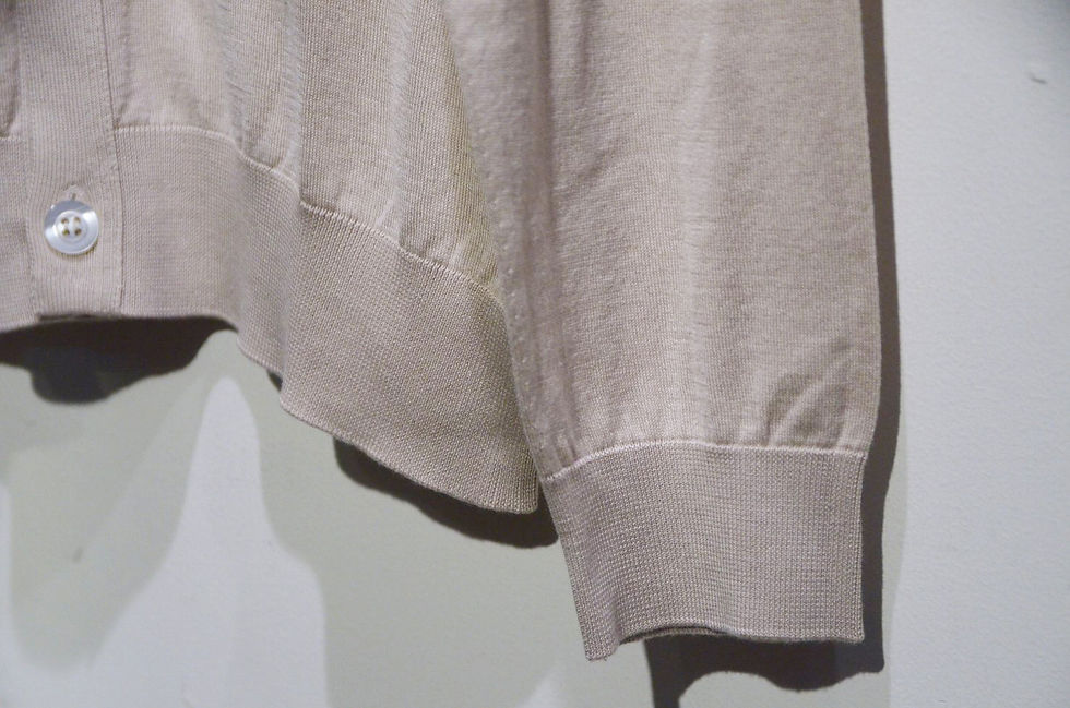 サムネイル： John Smedley WYATT Cotton Cardigan BEIGE ジョンスメドレー シーアイランドコットン Vネック カーディガン