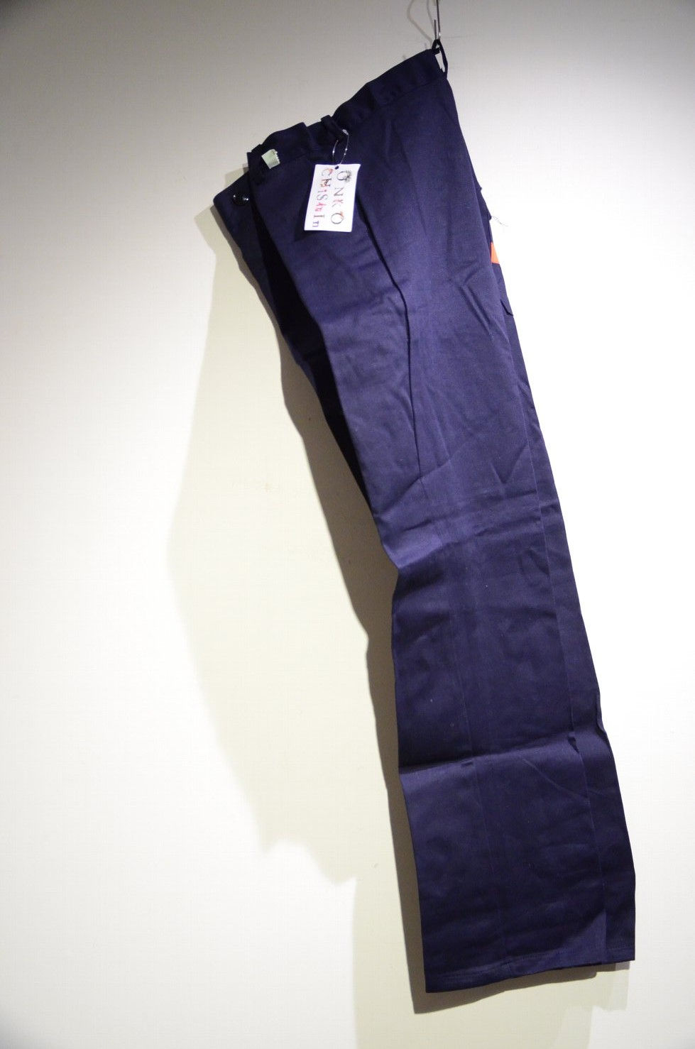 DEADSTOCK Vtg 80-90s British Work Reflector Slim Pants A Made in UK スリム ワークパンツ