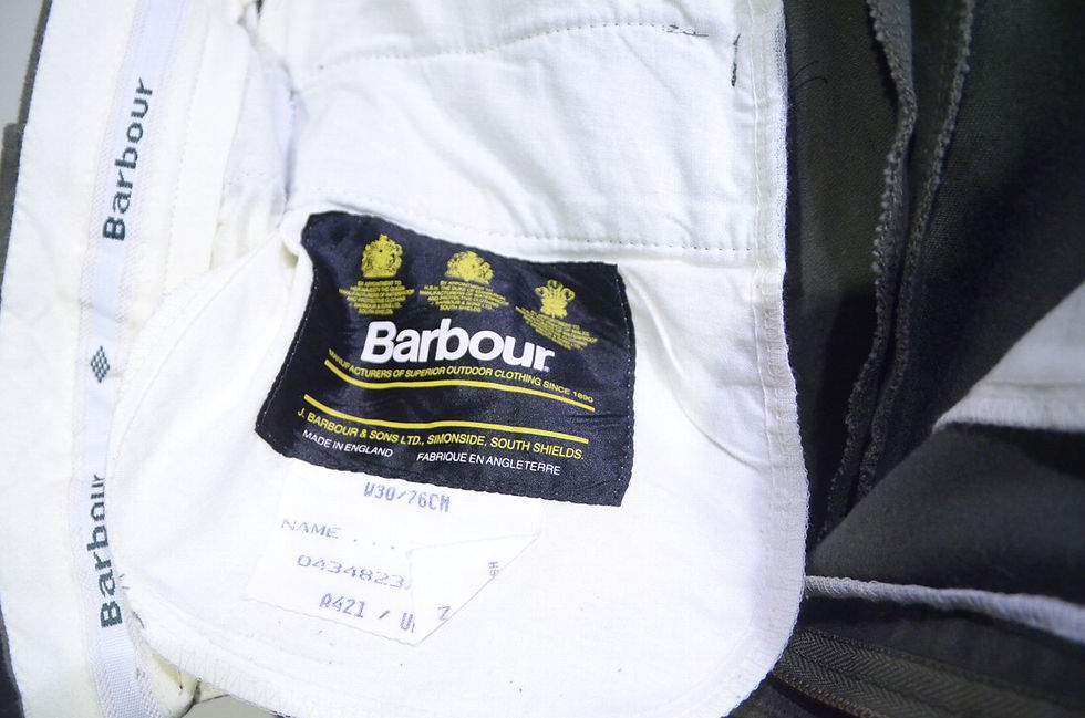 サムネイル： Used 90's Vintage BARBOUR MOLESKIN TROUSERS MADE IN UK  バブアー モールスキン トラウザーズ