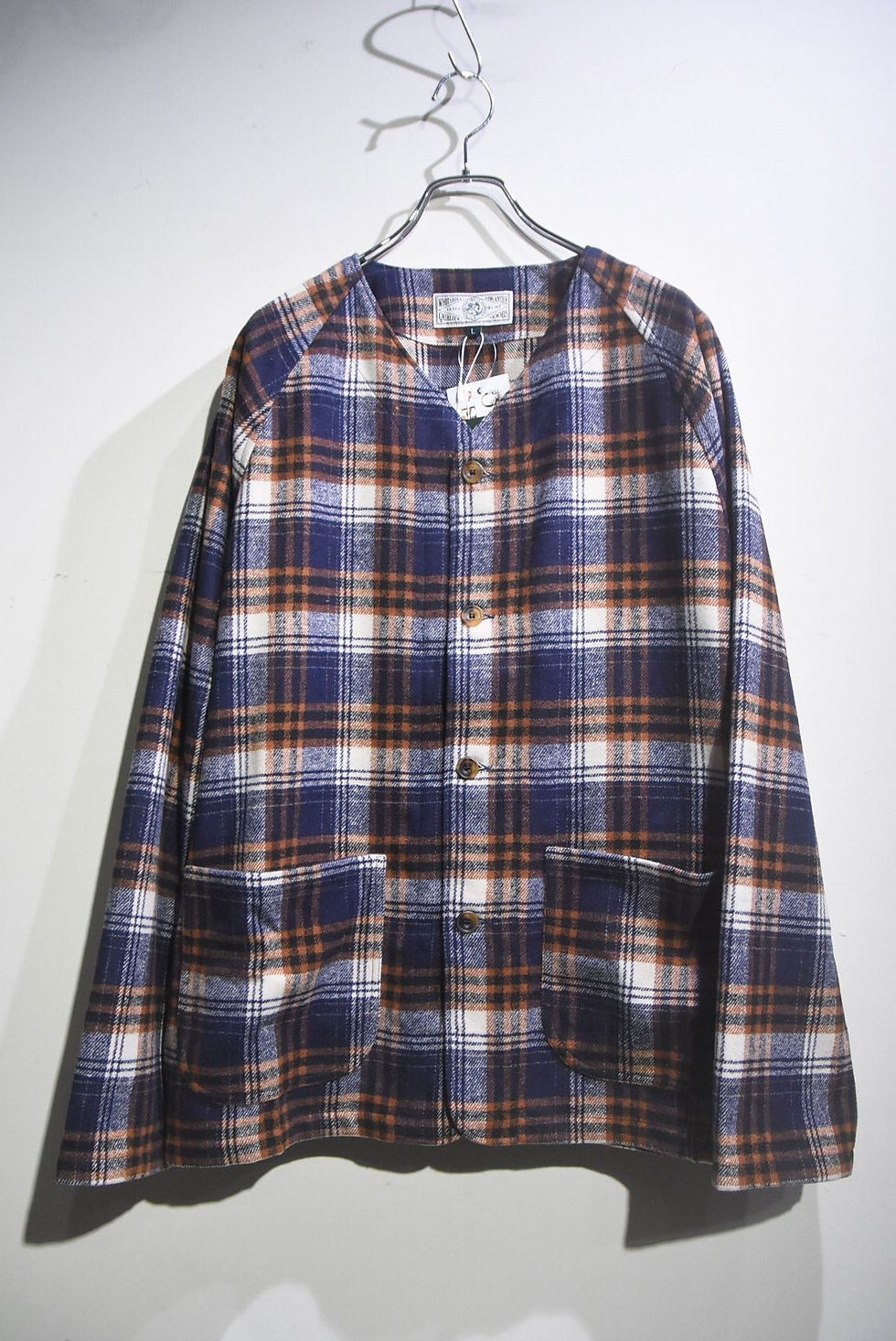 Whitehill Mercantile Flannnel Cardigan Made In SCOTLAND NVY ホワイトヒル フランネル カーディガン