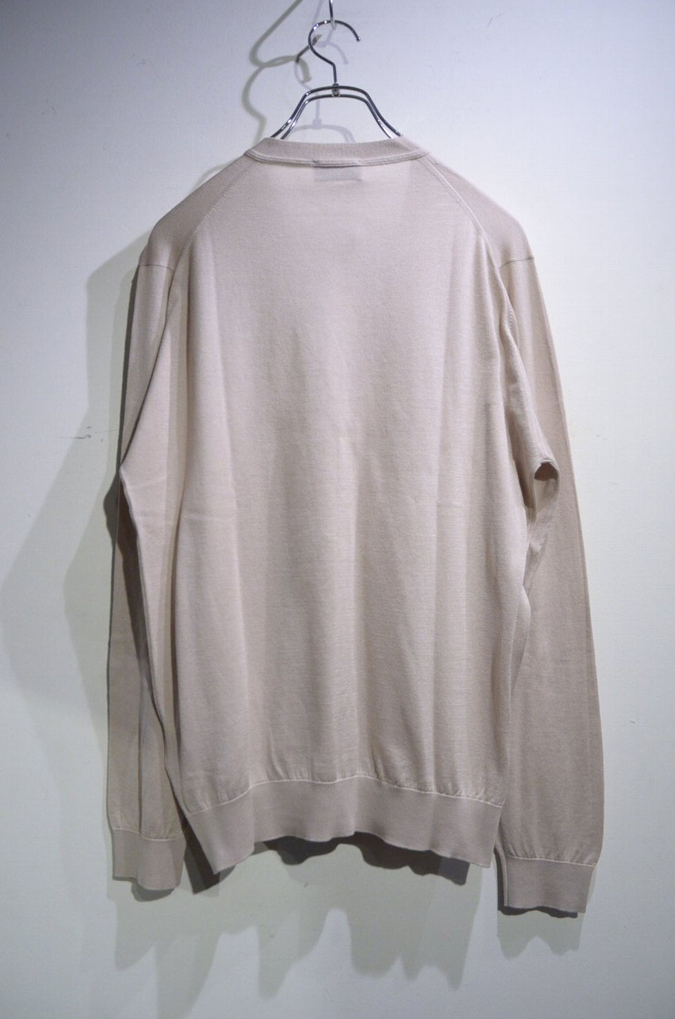 サムネイル： John Smedley WYATT Cotton Cardigan BEIGE ジョンスメドレー シーアイランドコットン Vネック カーディガン