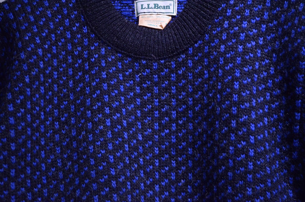 サムネイル： Used Vtg 70 - 80s VTG L L Bean Wool Sweater Made in Norway LLビーンノルウェー製 クルーネックニット
