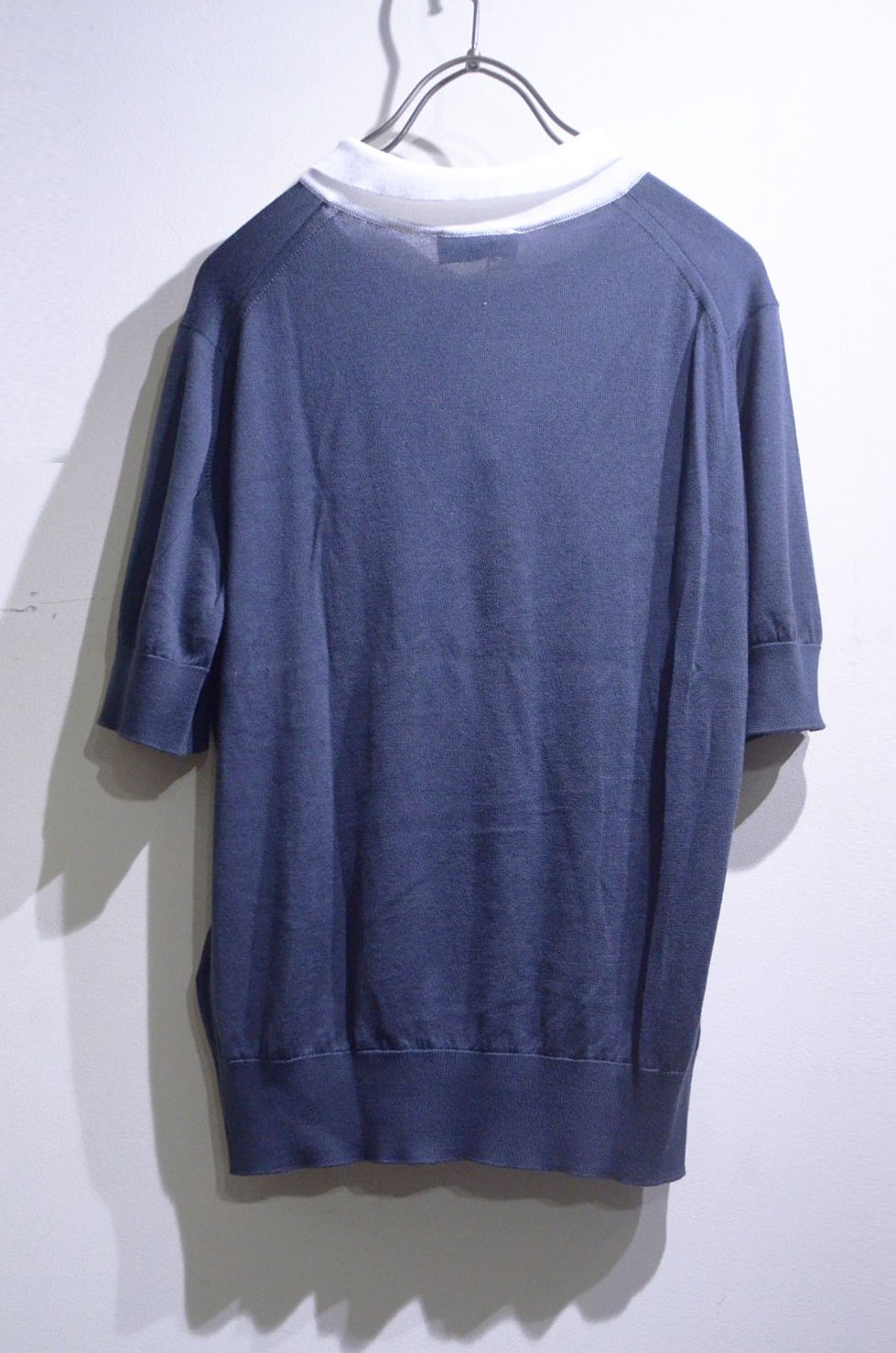 サムネイル： John Smedley Sea Island Cotton Knit Polo Shirts NV S4485 ジョンスメドレー クレリックニットポロシャツ
