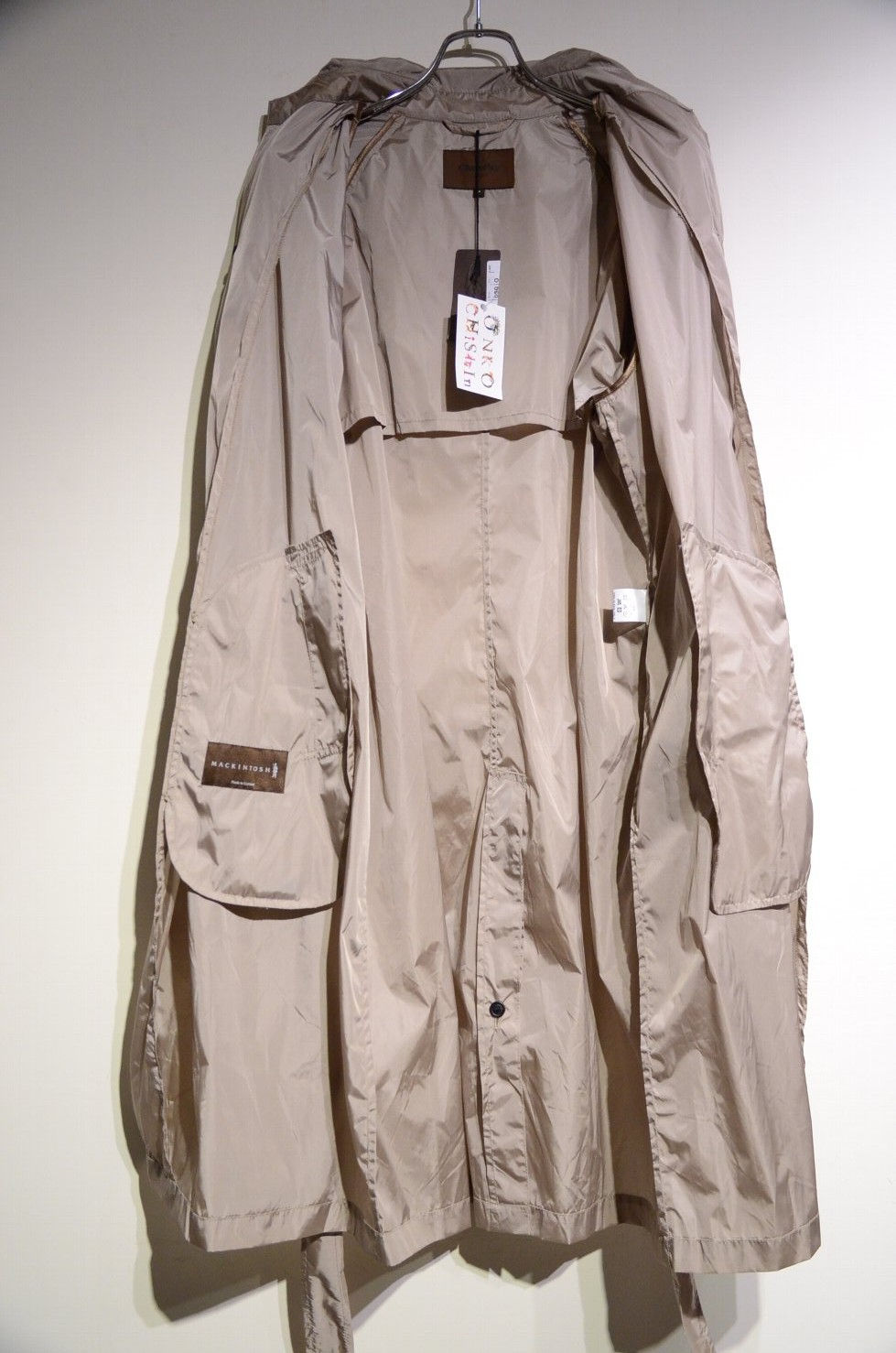 サムネイル： Mackintosh x Church's Nylon Coat Beige Made in Italy マッキントッシュ チャーチ ナイロンコート