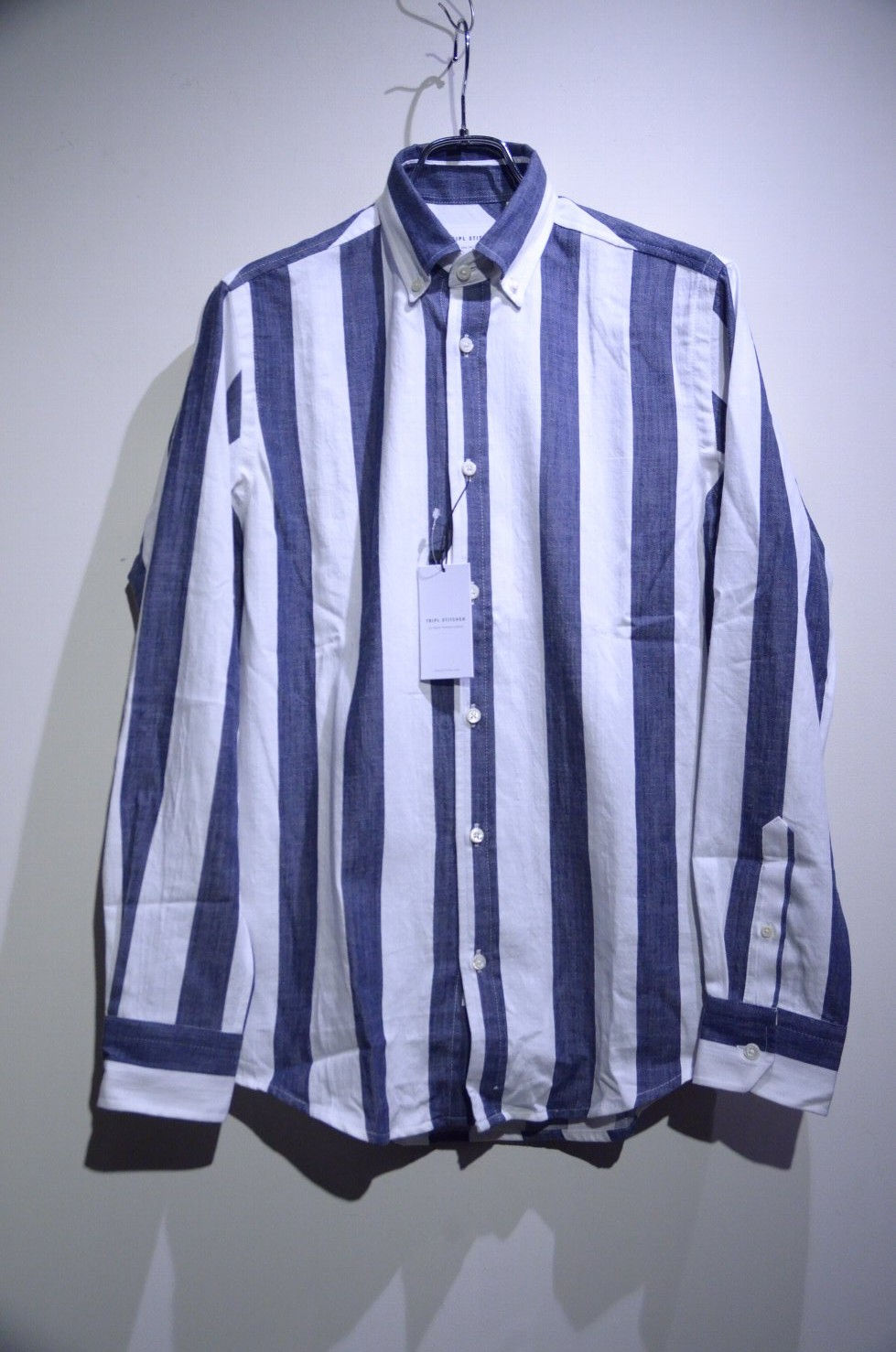 Tripl Stitched Denim Stripe B.D. Shirt Made in London トリプルステッチ デニムストライプ BDシャツ