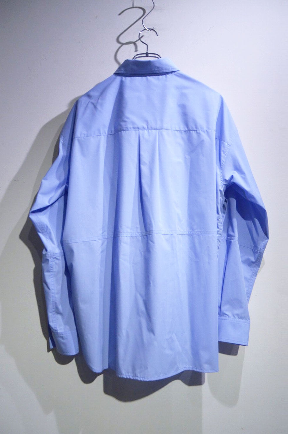 サムネイル： KYOU "BEAN” Switching Balloon Side Pleats Shirt Blue キョウ ビーン バルーン シャツ