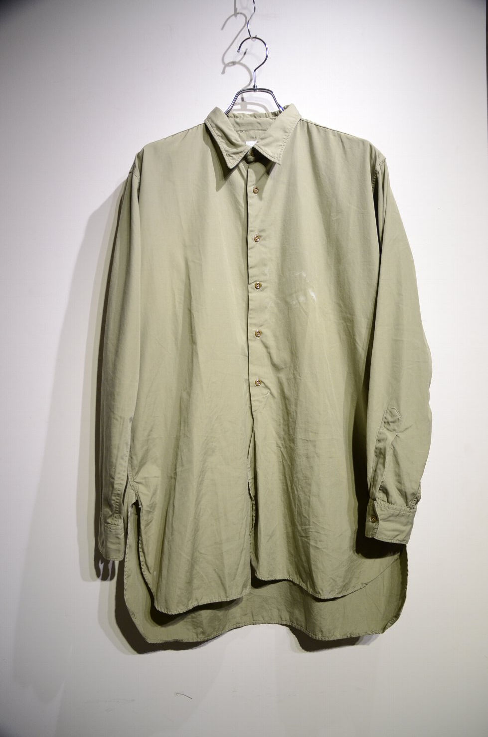 50s Vtg British Army Banner Cotton poplin Shirts Made in England イギリス軍 シャツ