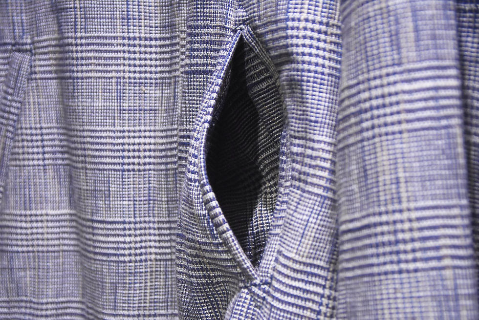 サムネイル： KYOU ”LOVE” FOR SHEEP Embroidered Check Blouson BLUE キョウ 刺繍 ブルゾン チェック ジャケット
