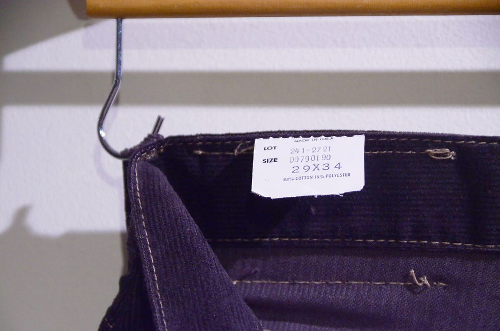 サムネイル： DEADSTCOK 70s Vintage LEE Corduroy Pants 241 BRW Made in USA リー コーデュロイ パンツ