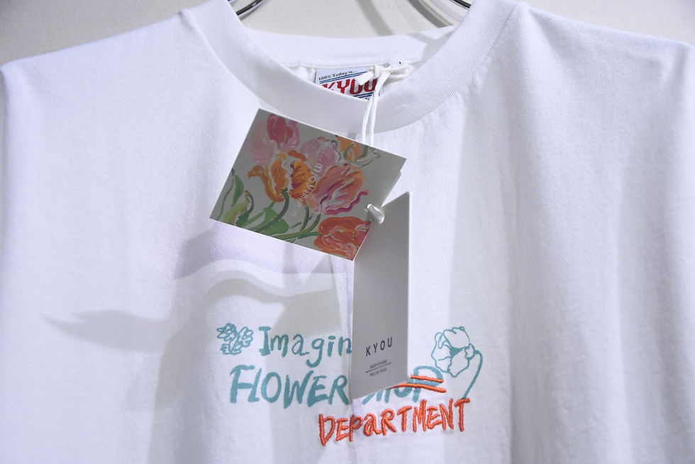 サムネイル： KYOU TEE-NS 14 FLOWER DEPaRTMENT Tee WH MIO YAMAMOTO キョウ フラワー プリント Tシャツ ミオヤマモト