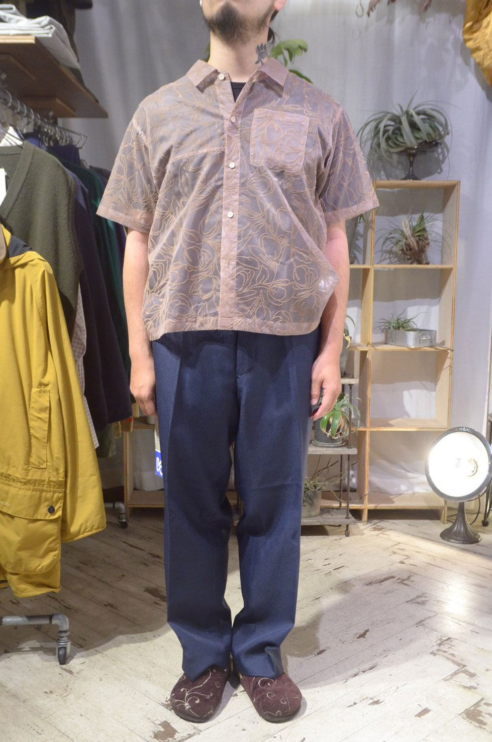 サムネイル： DEADSTOCK 80 - 90s San Rosa Poly Trousers NAVY Made in UK デッドストック ポリ トラウザース