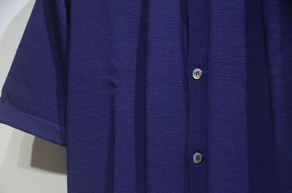 サムネイル： MOONCASTLE ICE COTTON OPEN COLLAR SHIRT NAVY MADE IN JAPAN ムーンキャッスル オープンカラーシャツ