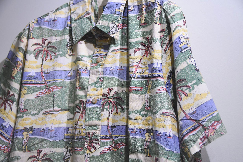 サムネイル： USED 90s Kahala Golfers Print Shirt Made In Hawaii ヴィンテージ カハラ ゴルフ アロハシャツ  ハワイ製