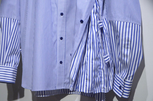 KYOU BEAN Switching Baloon Stripe Shirts キョウ ストライプ