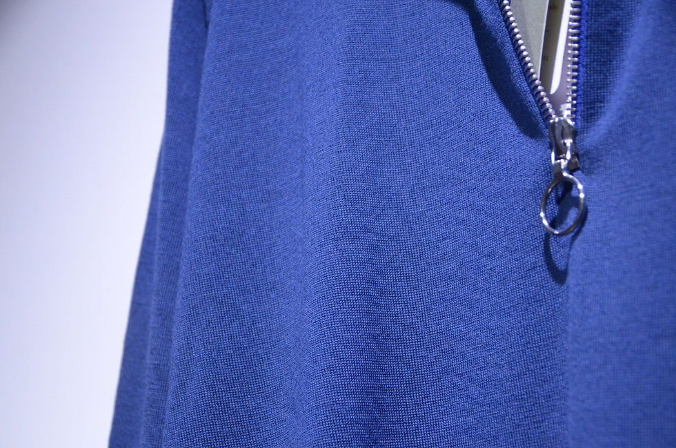 サムネイル： John Smedley Half Zip Mock Neck Nowles NVY Made in UK ジョンスメドレー ハーフジップ モックネック