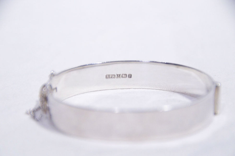 サムネイル： 60's Vintage British Silver Bracelet Bangle By RPH Jewellery ヴィンテージ シルバー バングル