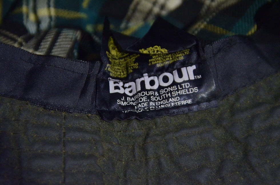 サムネイル： 90's BARBOUR Waxed Cotton Bucket Hat C Made in England バブアー ワックスコットン バケットハット