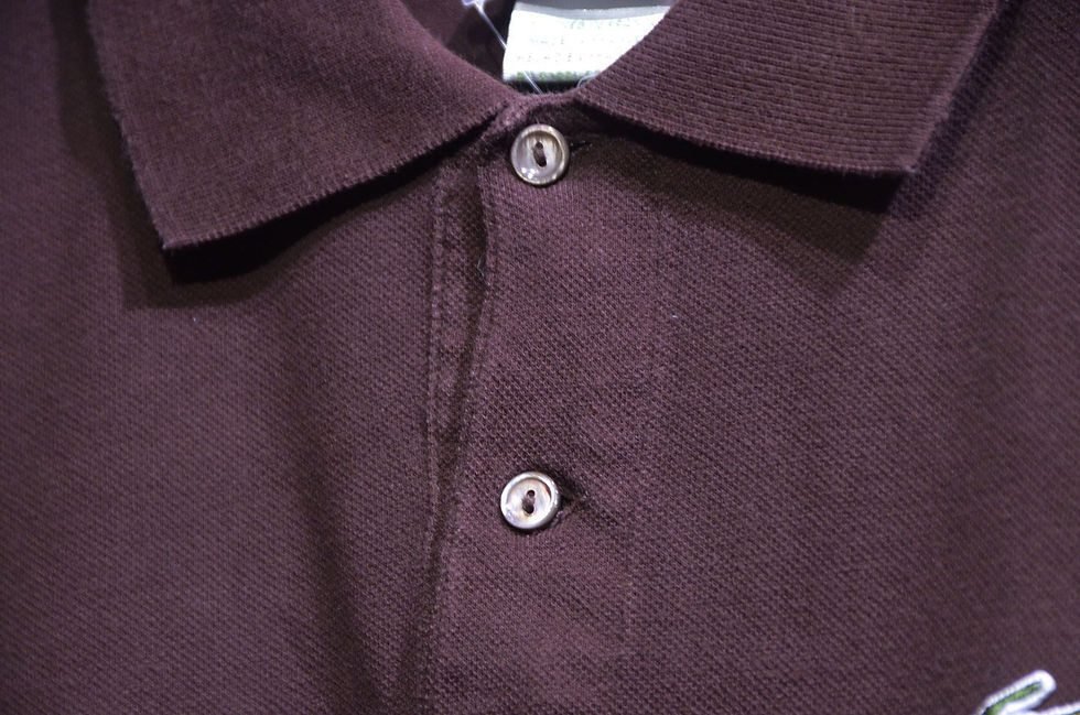 サムネイル： 90s Vintage LACOSTE KANOKO POLO SHIRTS Made In France BROWN フランス ラコステ鹿の子 ポロシャツ