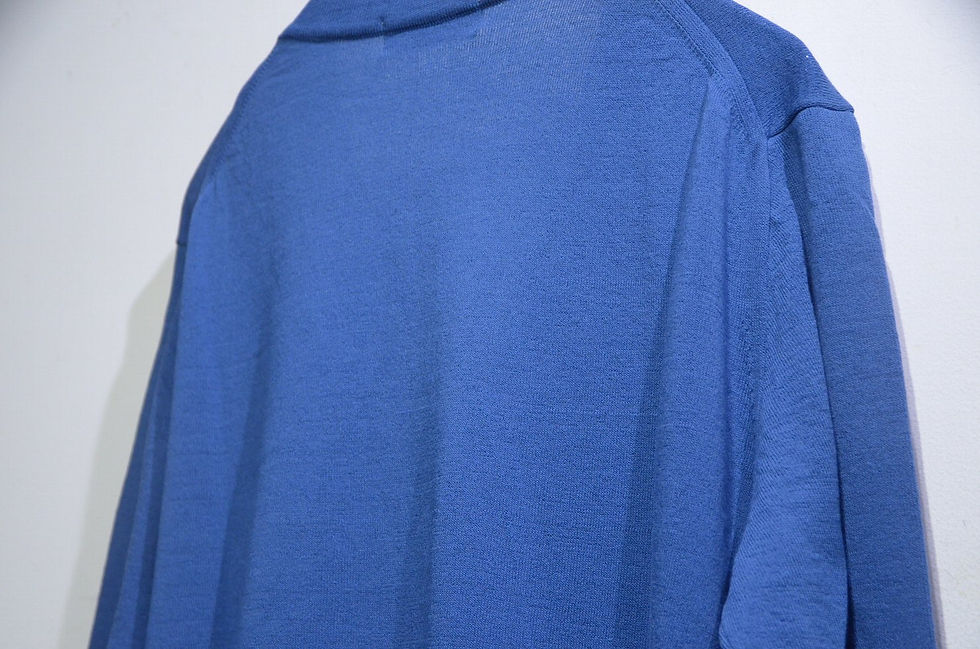 サムネイル： MOONCASTLE ICE COTTON CARDIGAN BLUE MADE IN JAPAN ムーンキャッスル アイスコットン カーディガン