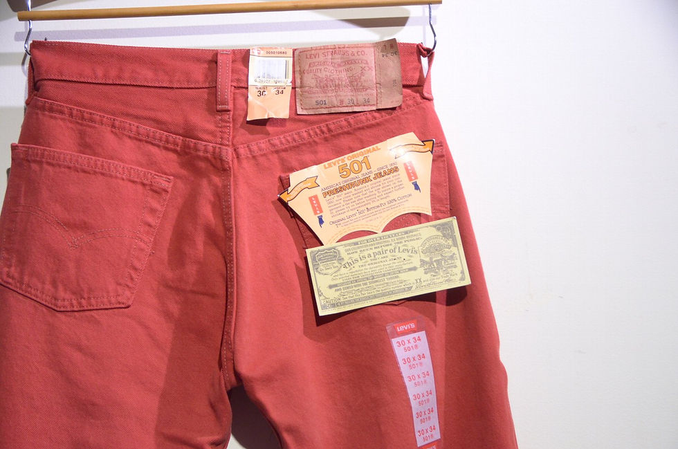 サムネイル： DEADSTCOK 90s Vintage Levi's 501 RED Denim Pants Made in USA リーバイス デニム カラージーンズ